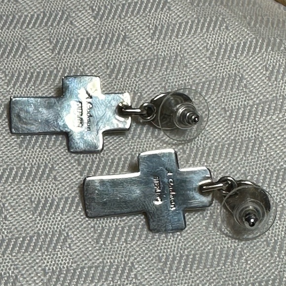 Andy Cadman earrings Navajo Sterling silver turquoise - Picture 7 of 9